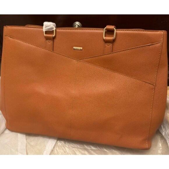 Laptop Tote Bag for Women 15.6 Inch Waterproof Leather Computer Bags - Picture 2 of 2